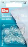 Wäscheknopf Kunststoff transparent 15mm 