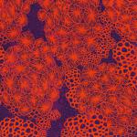 Viskose Webware Coral Cluster lila/orange 
